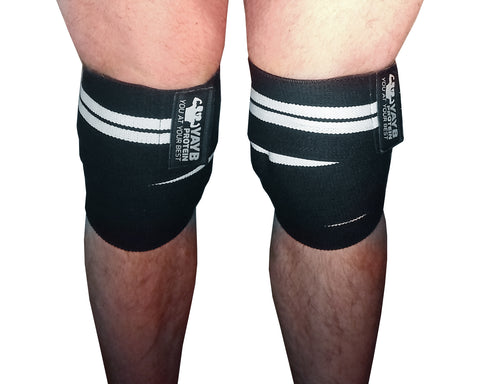 YAYB Pro Knee Wraps Heavy Duty For Powerlifting /Strongman (Pair)