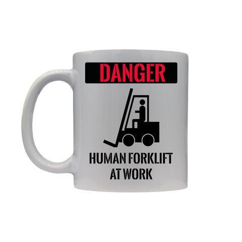 YAYB Danger Human Forklift Mug